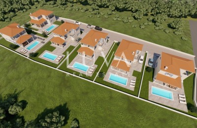 Ližnjan, luxuriöses Haus mit Pool im Bau, in Meeresnähe