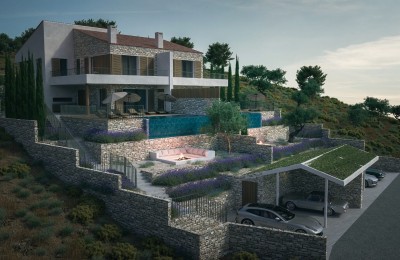 Insel Cres, Martinšćica, Luxuriöses Haus mit Pool und traumhaftem Meerblick, 267,48 m²