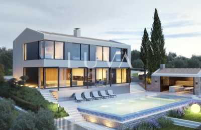 Istrien, Buje, 985 m² Baugrundstück mit Baugenehmigung