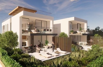 Ugljan, luxuriöse Wohnung mit Garten, erste Reihe zum Meer, Nettofläche 52,58 m².