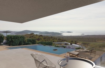 Rogoznica, Luxusvilla mit Pool und Meerblick im Bau