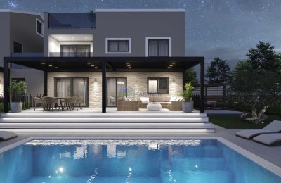 Moderner Neubau mit Schwimmbad in der Nähe von Poreč