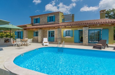 Istrien, Umag, Haus mit Pool und Meerblick