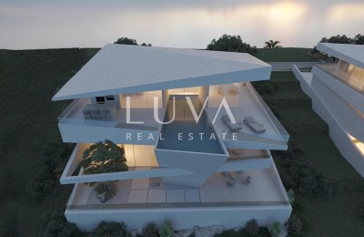 Istrien, Luxusvilla mit Pool und Meerblick im Bau