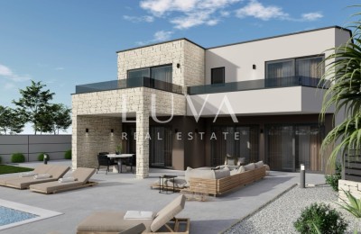 Istrien, Tinjan, moderne Villa mit Pool im Bau, 235 m2