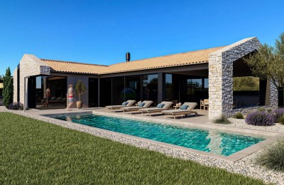 Designervilla in Tar, 3500 m vom Meer entfernt