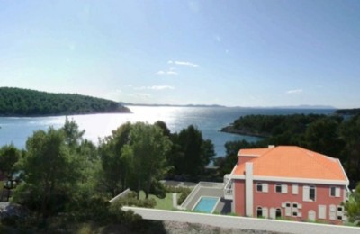 Grundstück mit Baugenehmigung und Projekt für eine Villa, Insel Brač-Milna