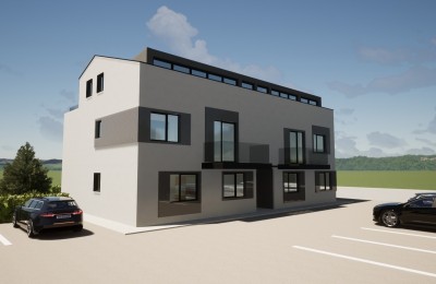 Poreč, Zwei-Zimmer-Wohnung in einem neuen Gebäude mit privatem Garten