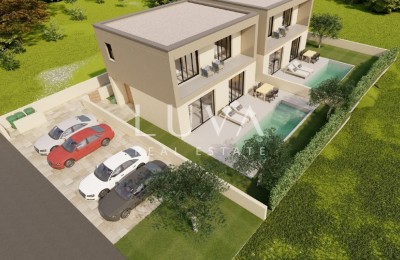 Istrien, Poreč, modernes Haus im Bau mit Meerblick, 100 m2