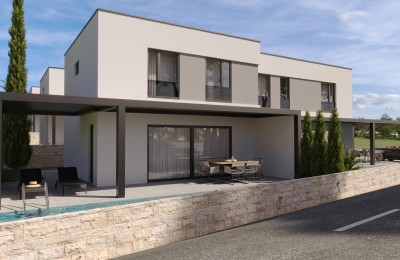 Mandre, Insel Pag – Luxus-Maisonettewohnung S3 mit Pool und Garten GFA 87,60 m2