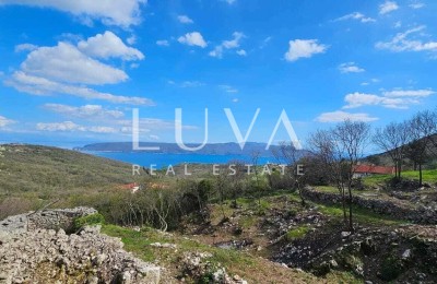 Kvarner, Brseč, Baugrundstück mit Meerblick, 1.173 m², zu verkaufen